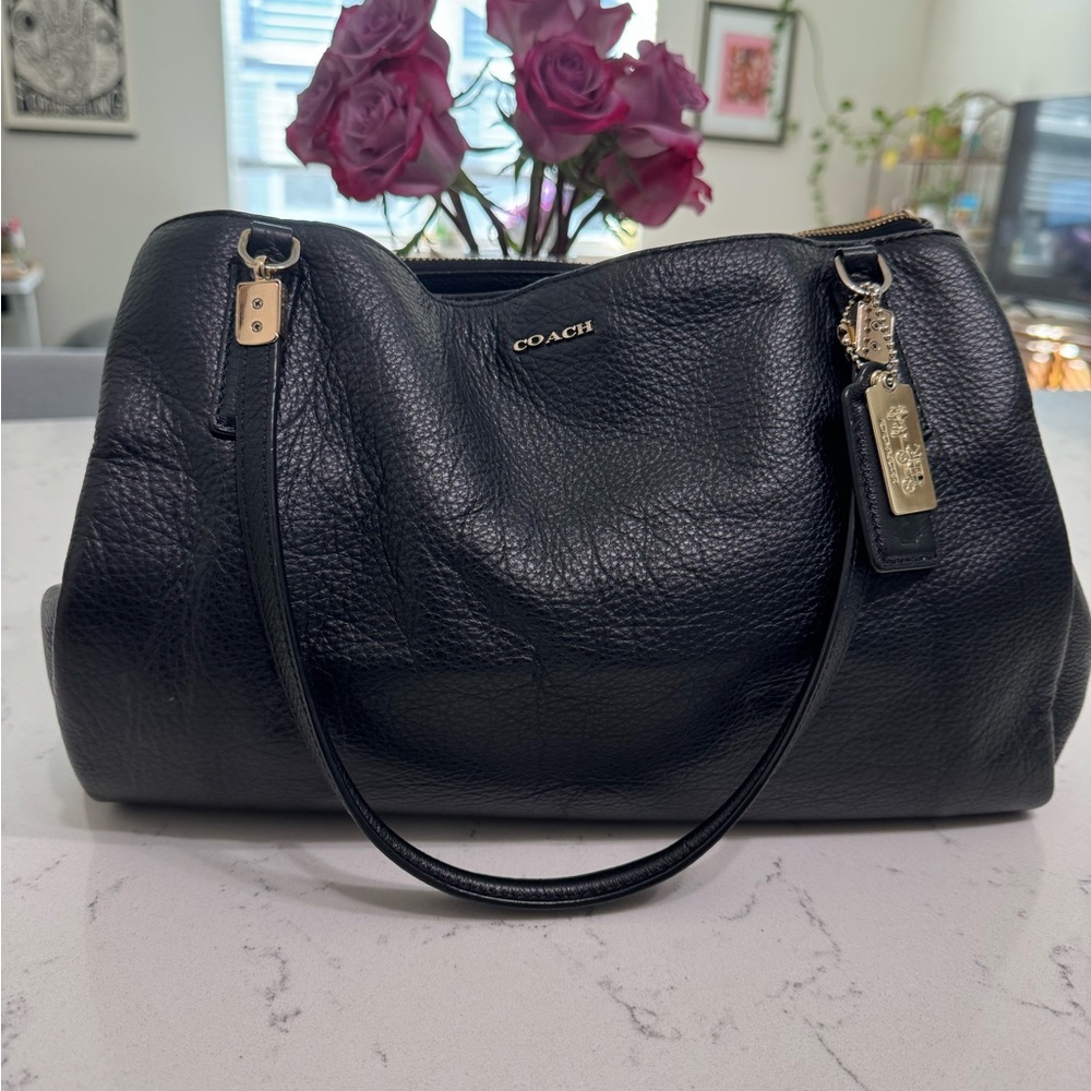 Coach Black Leather Shoulder Bag